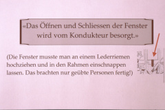 UeBB. Hinweistäfelchen in den Wagen