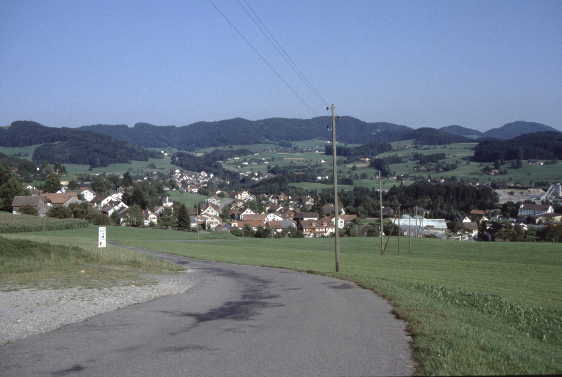 Blick von der Kiessgrube Rtg Dorf August 1989