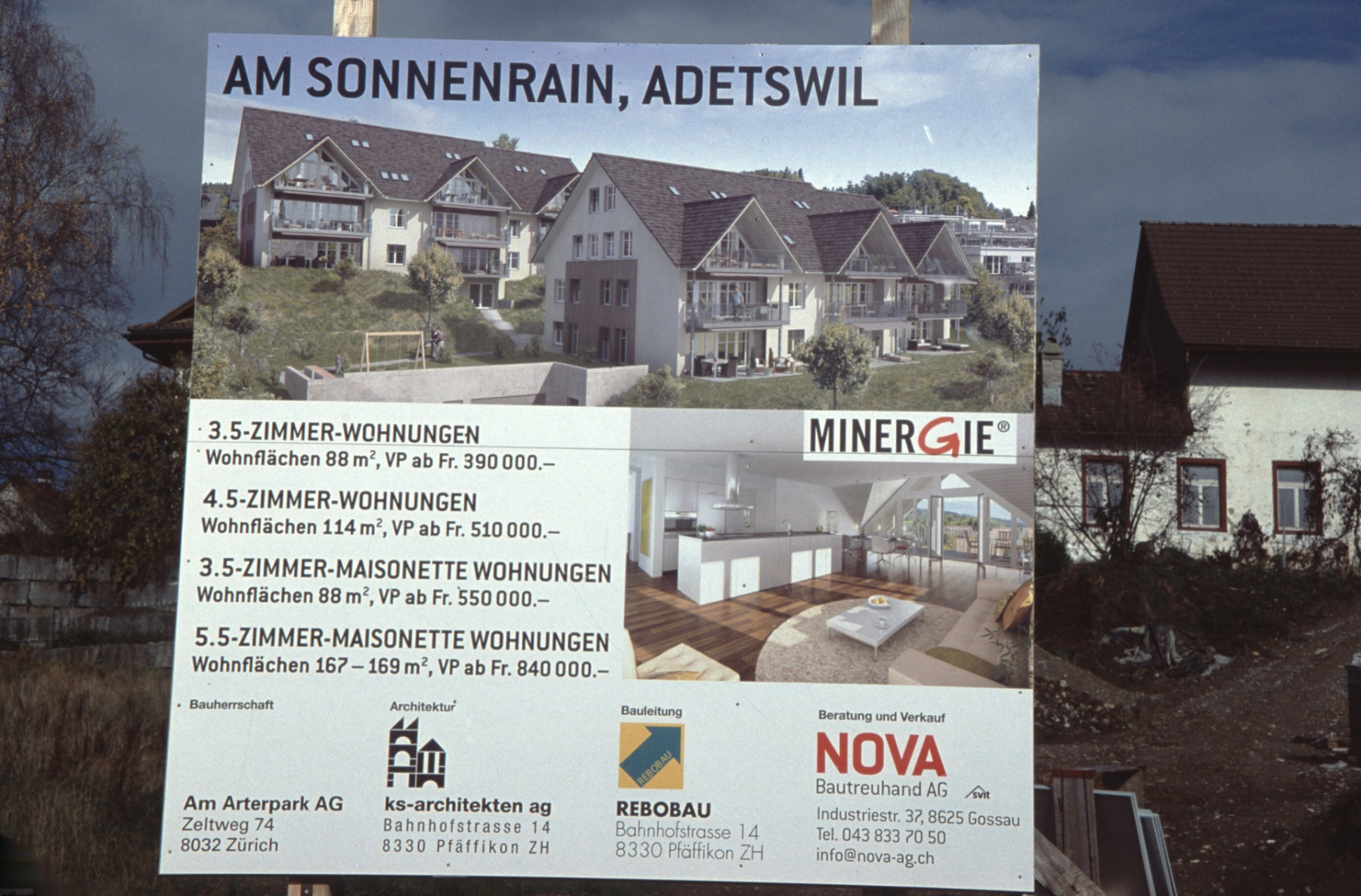 Plakat «Am Sonnenrain, Adetswil»