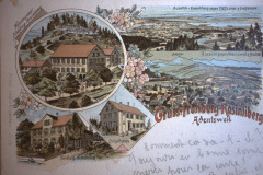 Gruss von Frohberg-Rosinliberg, Adentsweil, Schulhaus, Handlung Wilhelm Graf