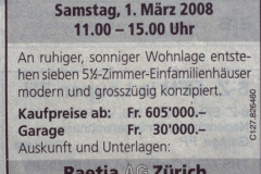 Inserat Projektpräsentation Inserat Projektpräsentation