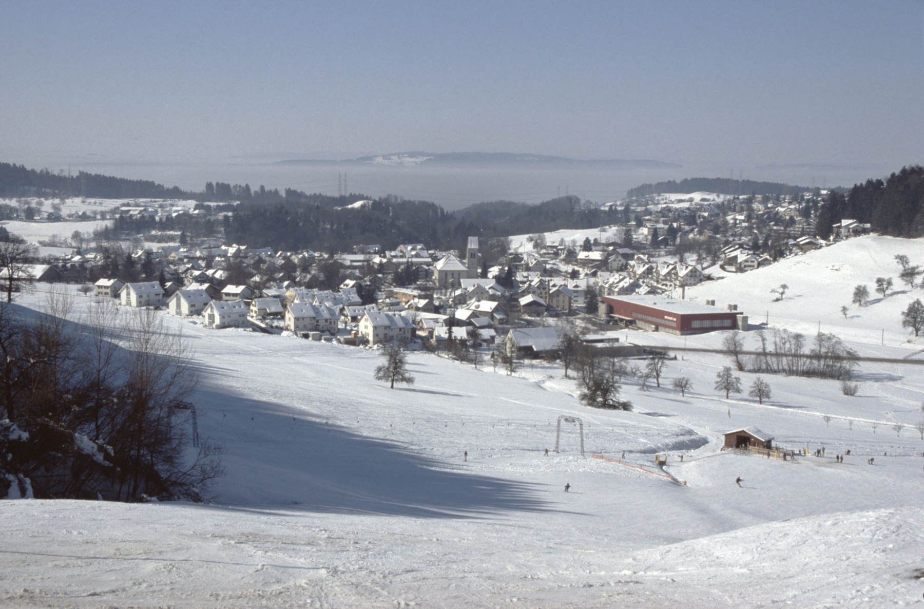 Blick auf das Dorf von der Steigstr aus oberhalb Skilift