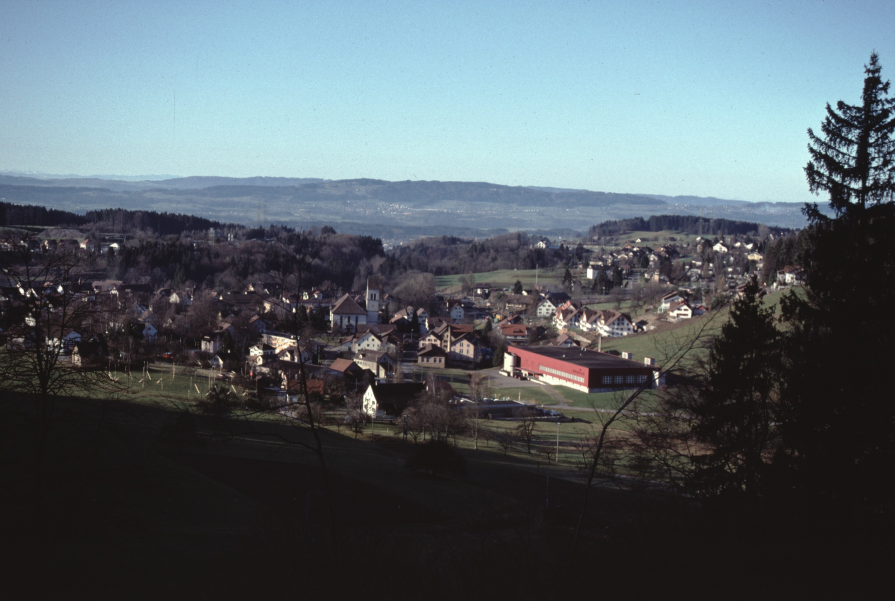 Blick von der Kiesgrube Steig Rtg Dorf