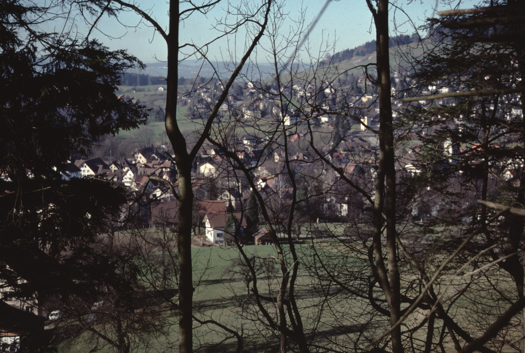 oberhalb Waswies, Blick auf Dorf und Adetswil