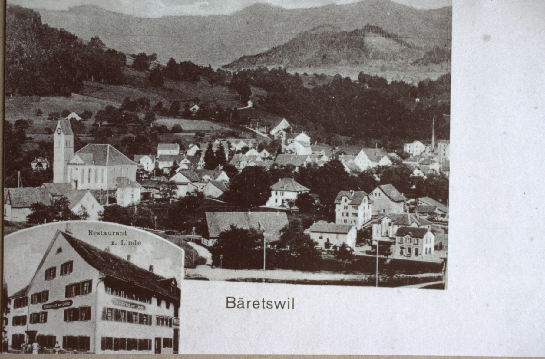 Postkarte Bäretswil + Linde