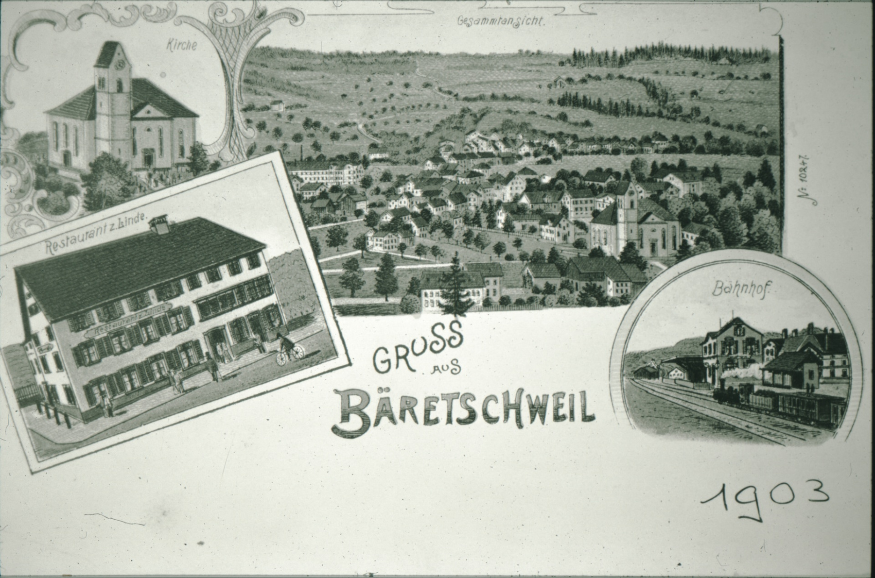 Postkarte Gruss aus Bäretswil