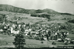 Postkarte. Vom Lettenberg aus, Bäretswil mit Bachtel