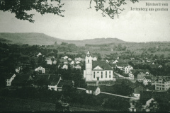 Postkarte. Bäretswil vom Lettenberg aus gesehen