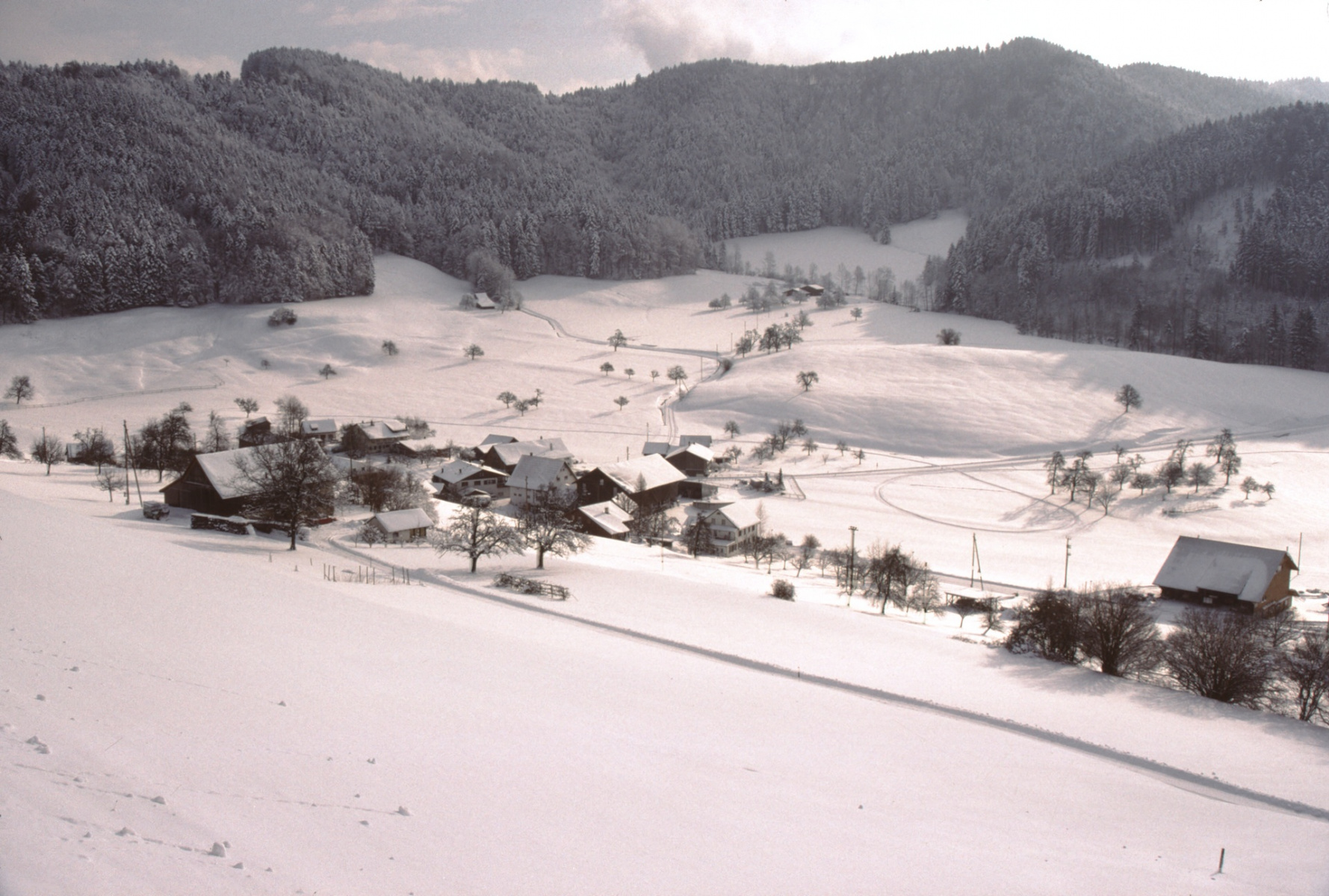 Allenberg. Blick auf Bettswil im Winter