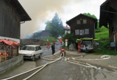 Scheunenbrand bei Fam. Grob in Fehrenwaltsberg 2006