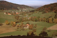 Blick von oben auf Wissenbach,Hintburg, Hof