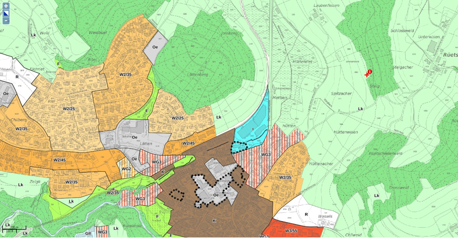 Zonenplan 1993 GIS-Browser 2021 1:5000 NO