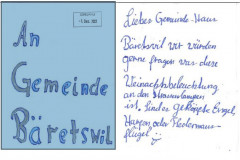 Anfrage Schulklasse betreff Weihnachtsbeleuchtung