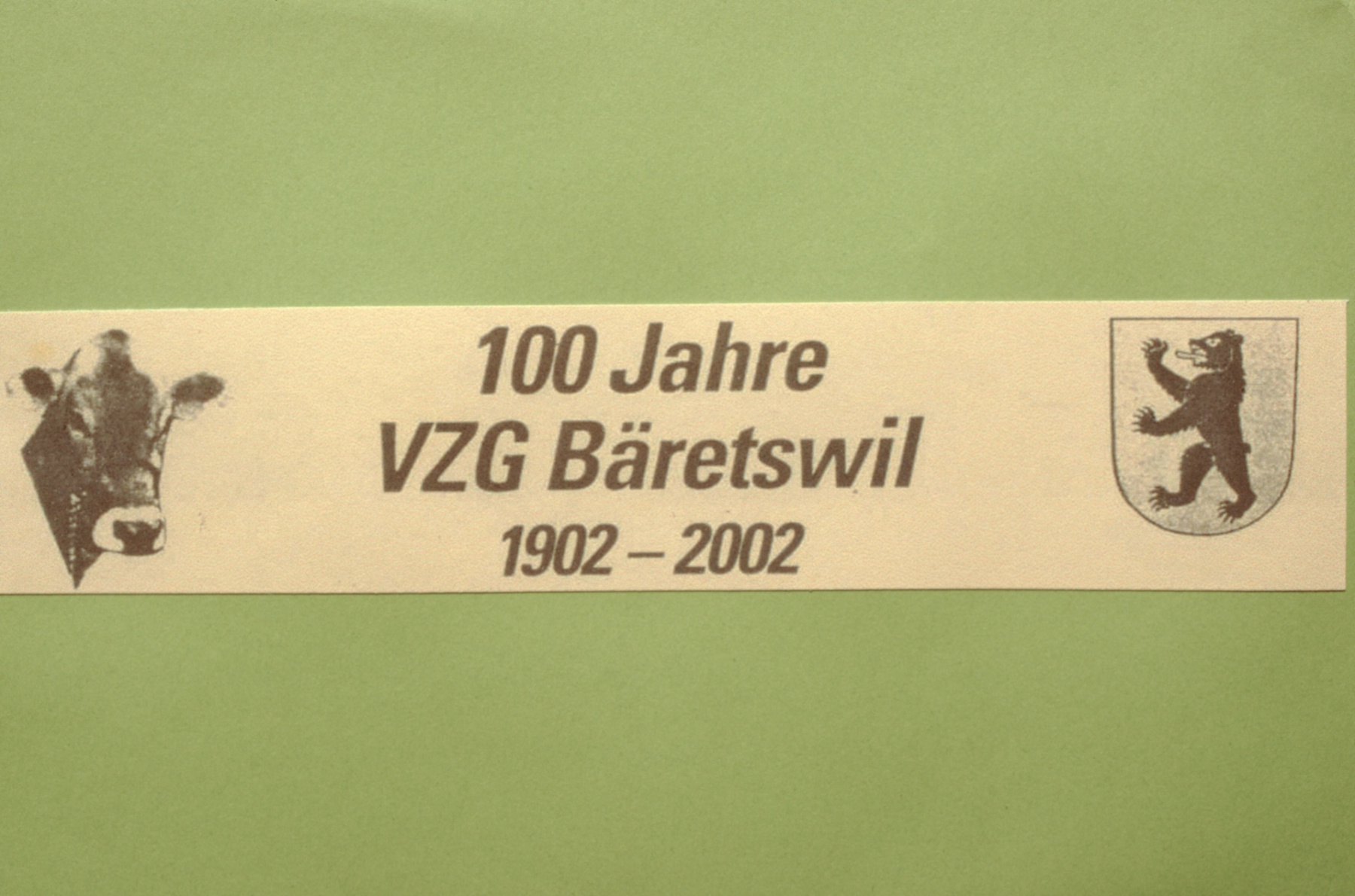 100-Jahre Viezuchtgenossenschaft Bäretswil, 1902-2002, Titelbild