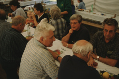Viehprämierung, Sagermannschaft als Jury der Miss Bäretswil Wahl. vlnr Anita Frei, NN, NN, Erna und Max Frei, Ueli Tobler, Bruno Meier