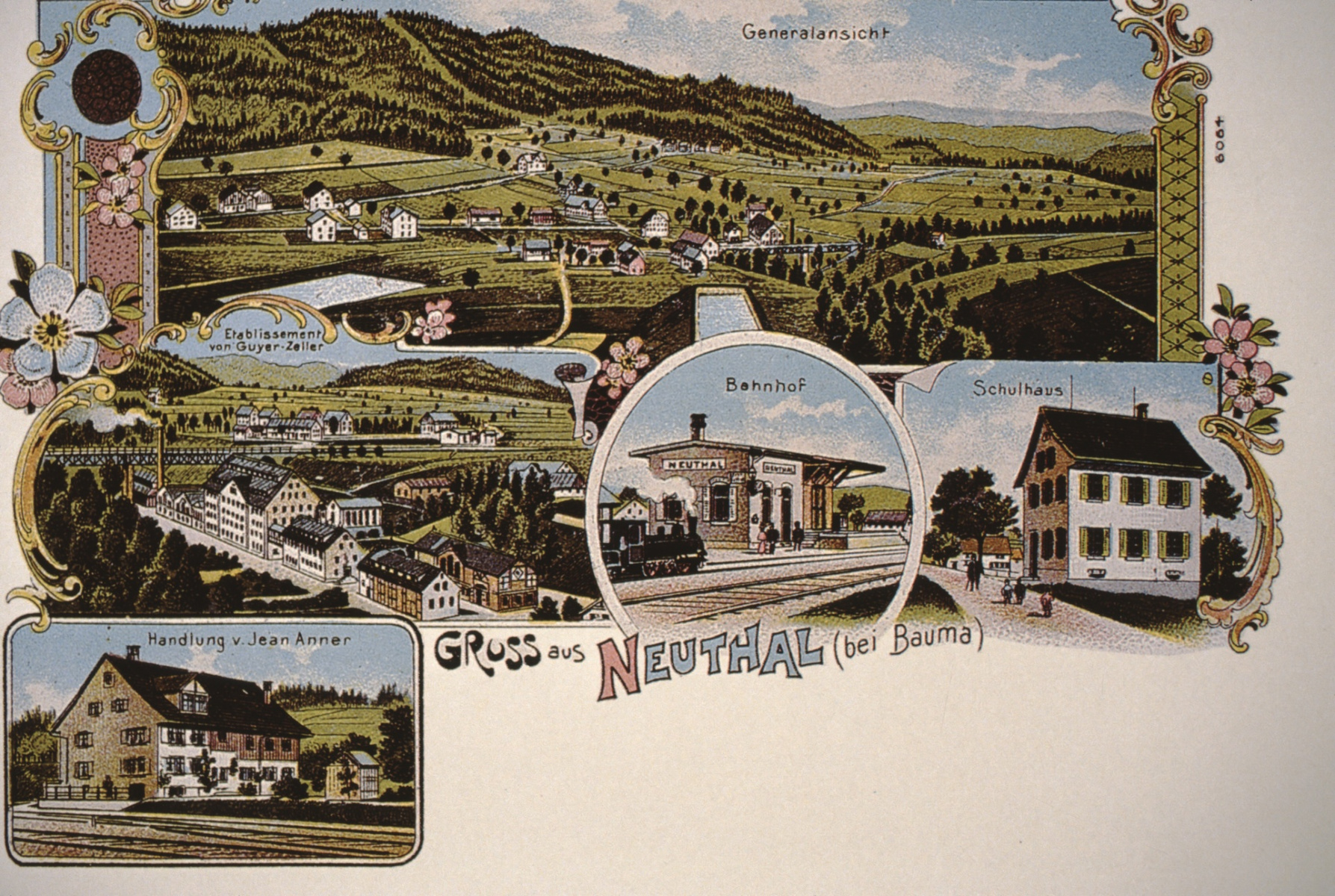 Postkarte Neuthal - Bäretswil!