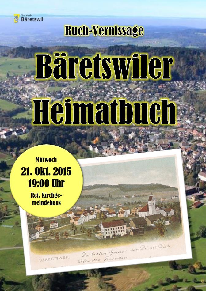 Heimatbuch-Vernissage vom 21.10.2015, Poster