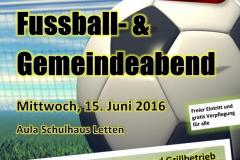 Plakat zur Fussball-GV vom 15.06.2015 Plakat zur Fussball-GV vom 15.06.2015