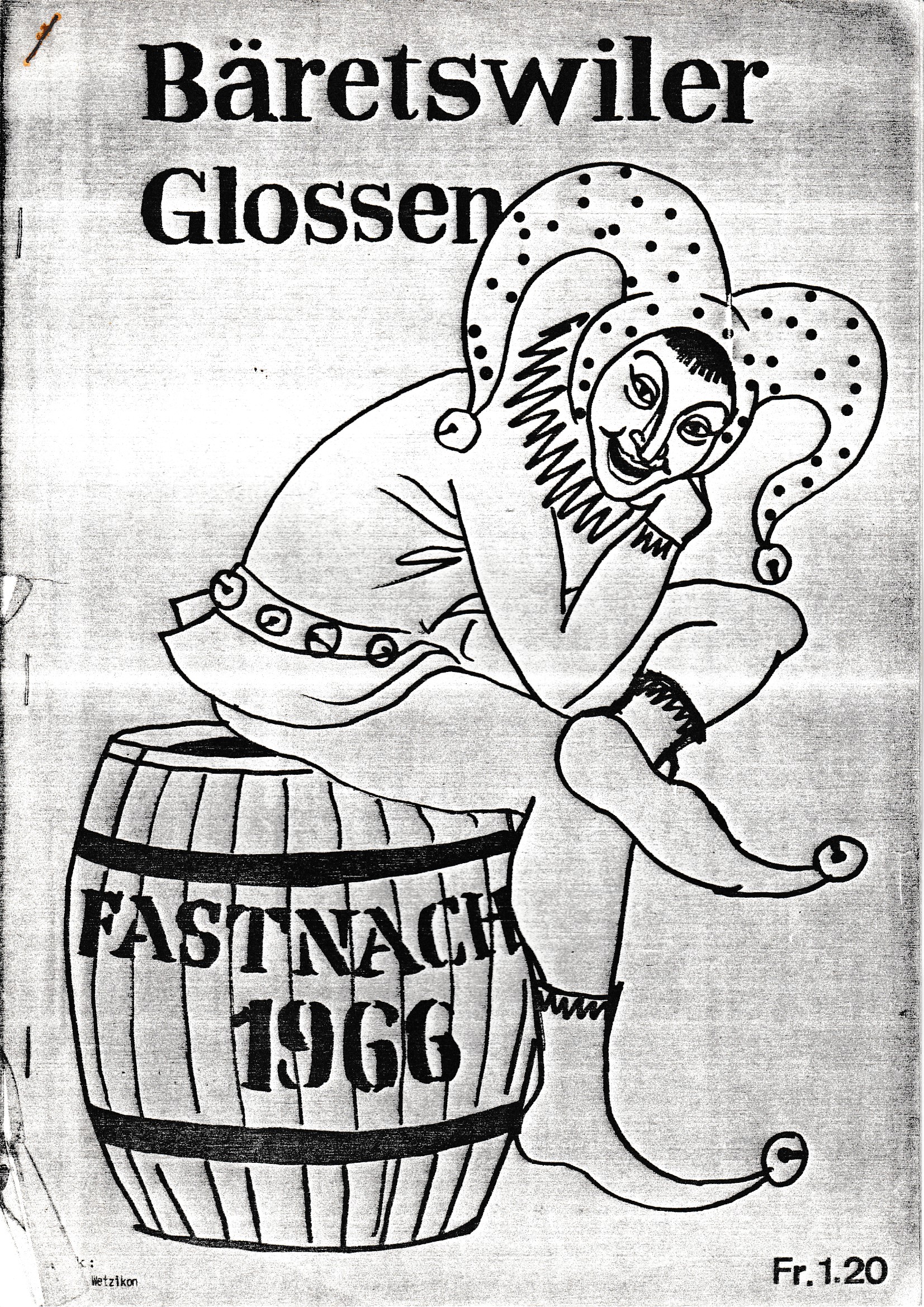 Fasnachtszeitung Bäretswiler Glossen