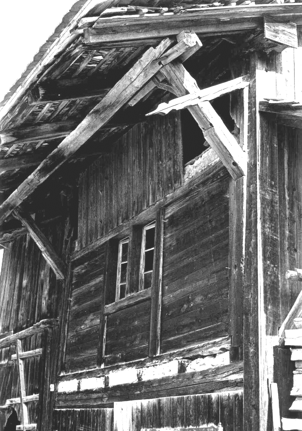 Altes Bauernhaus Spörri im Ober-Rüeggenthal (Kern: Bauernhaus Stössel 16. Jh.), Gebälk