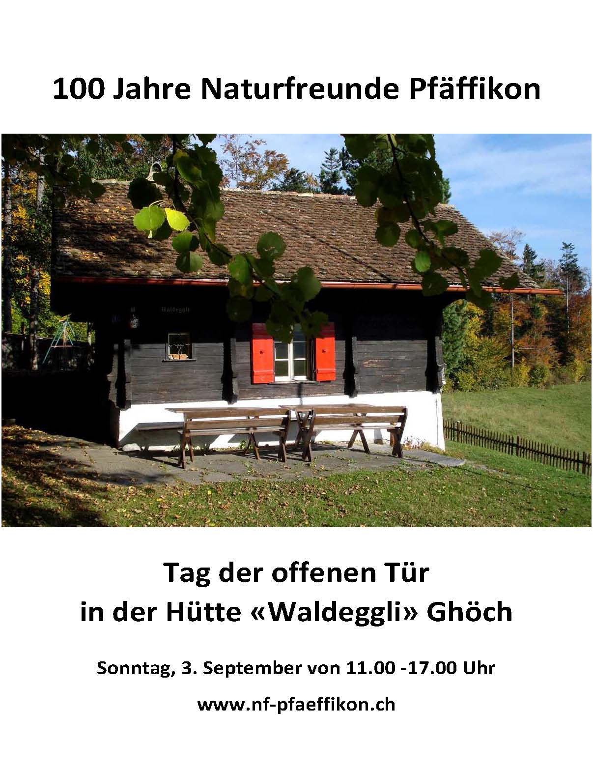 Flyer TdoT Waldeggli, 100 Jahre NF (Frontseite)