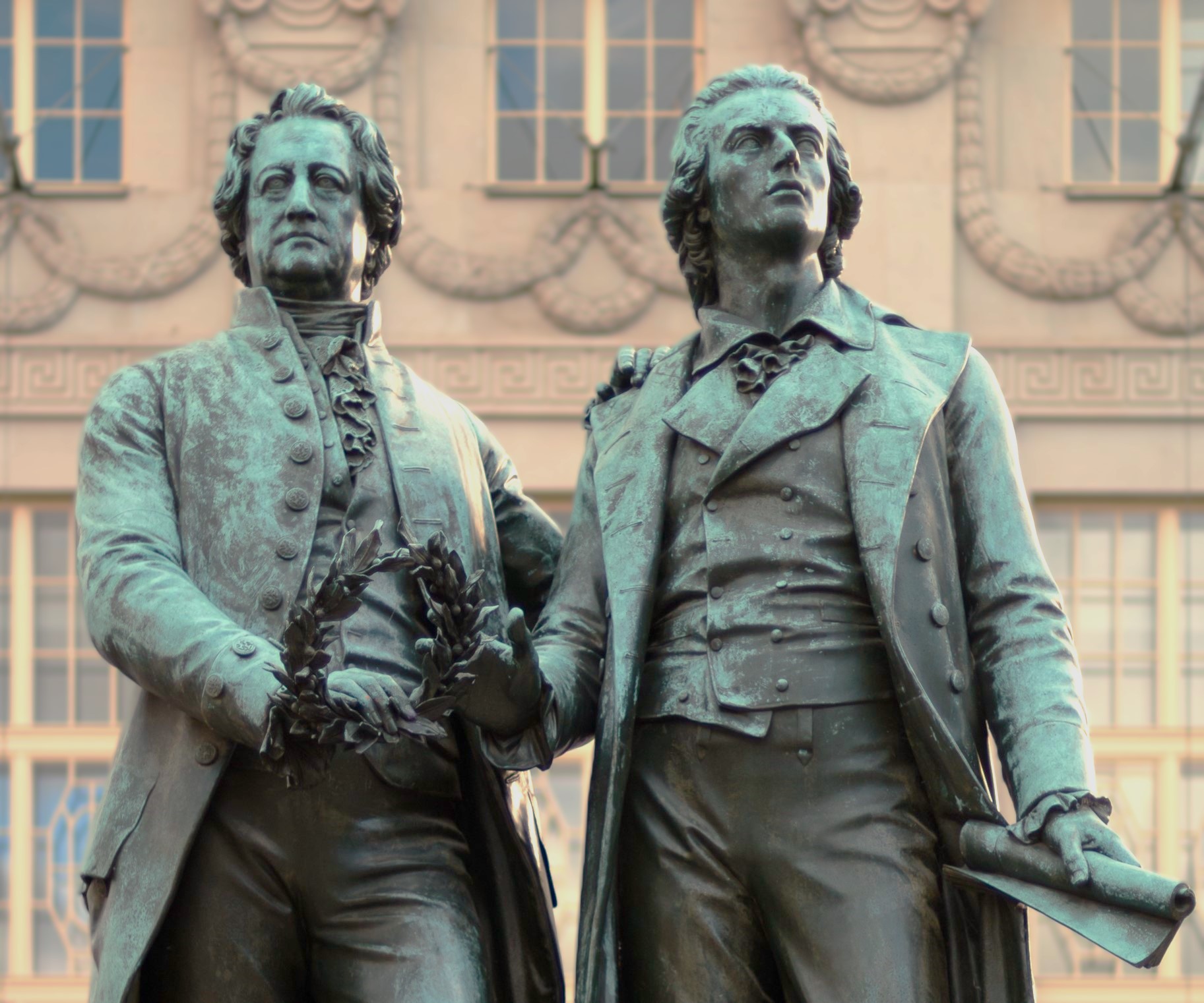 Goethe-Schiller Denkmal in Weimar (Ausschnitt)