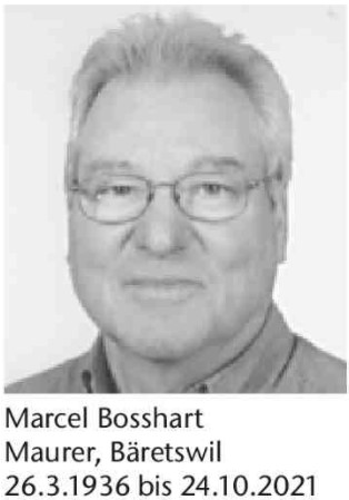 Marcel Bosshart, 26.3.1936-24.10.2021