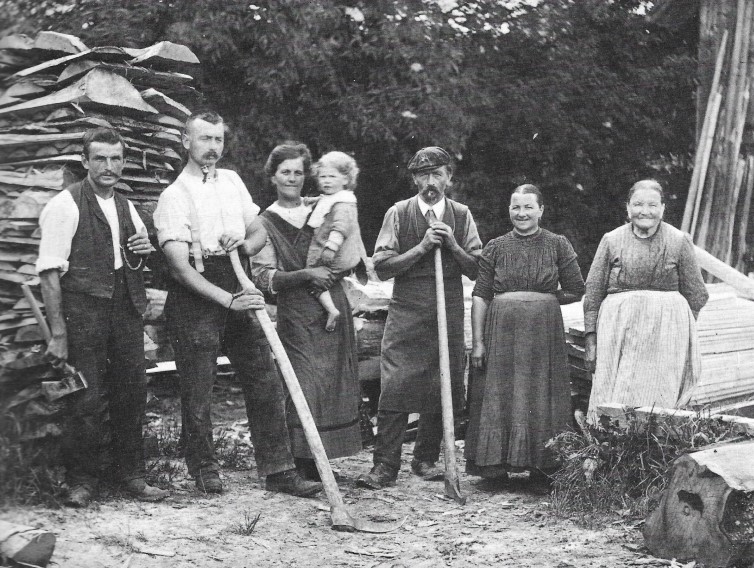 Die Sägerfamilie Egli um 1915
